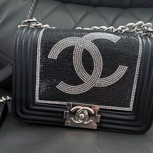 Black and Silver Crossbody Bag